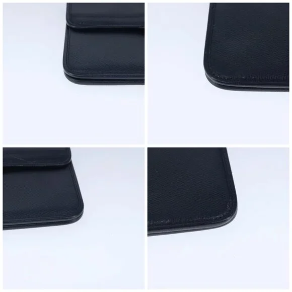 Christian Dior Chain Shoulder Bag Leather Navy Gold Auth yk16101 - Picture 15 of 16